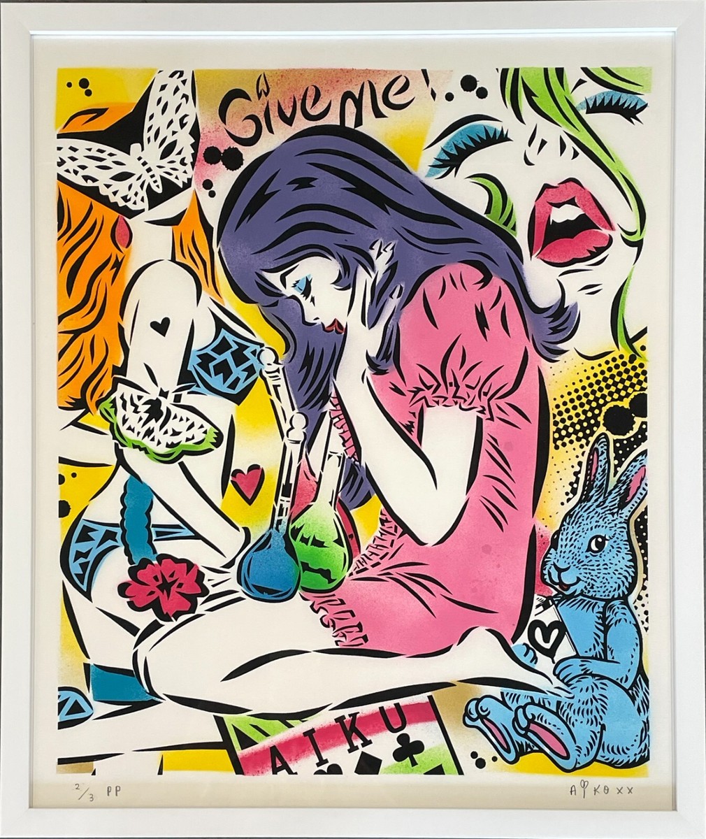 Lady AIKO Nakagawa 'Emotions Purple Variant' Graffiti Street Urban