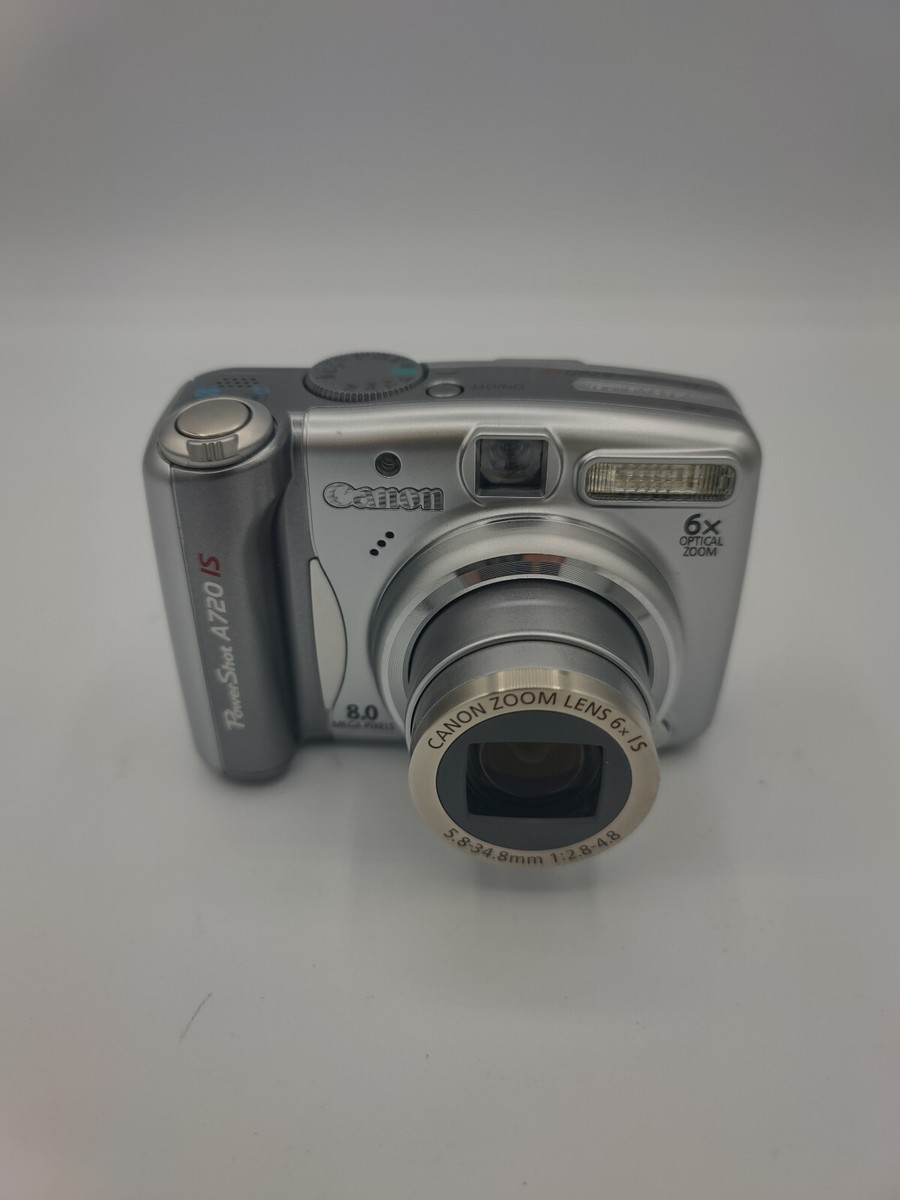 Canon PowerShot A720IS 8MP Digital Camera - Silver - TESTED! | eBay