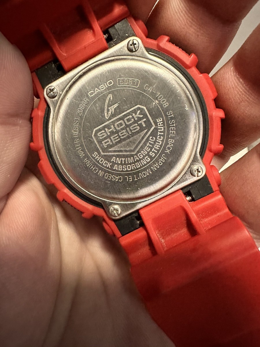 Casio G-Shock WR20BAR Watch Red | eBay