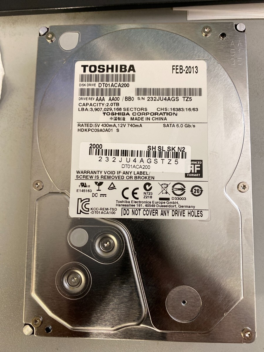 Toshiba DT01ACA200 2TB HDD 7200RPM 3.5