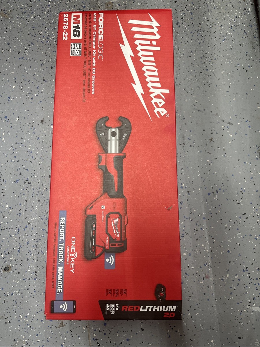 Milwaukee 2678-22 M18 Force Logic 6T Utility Crimping Set with D3