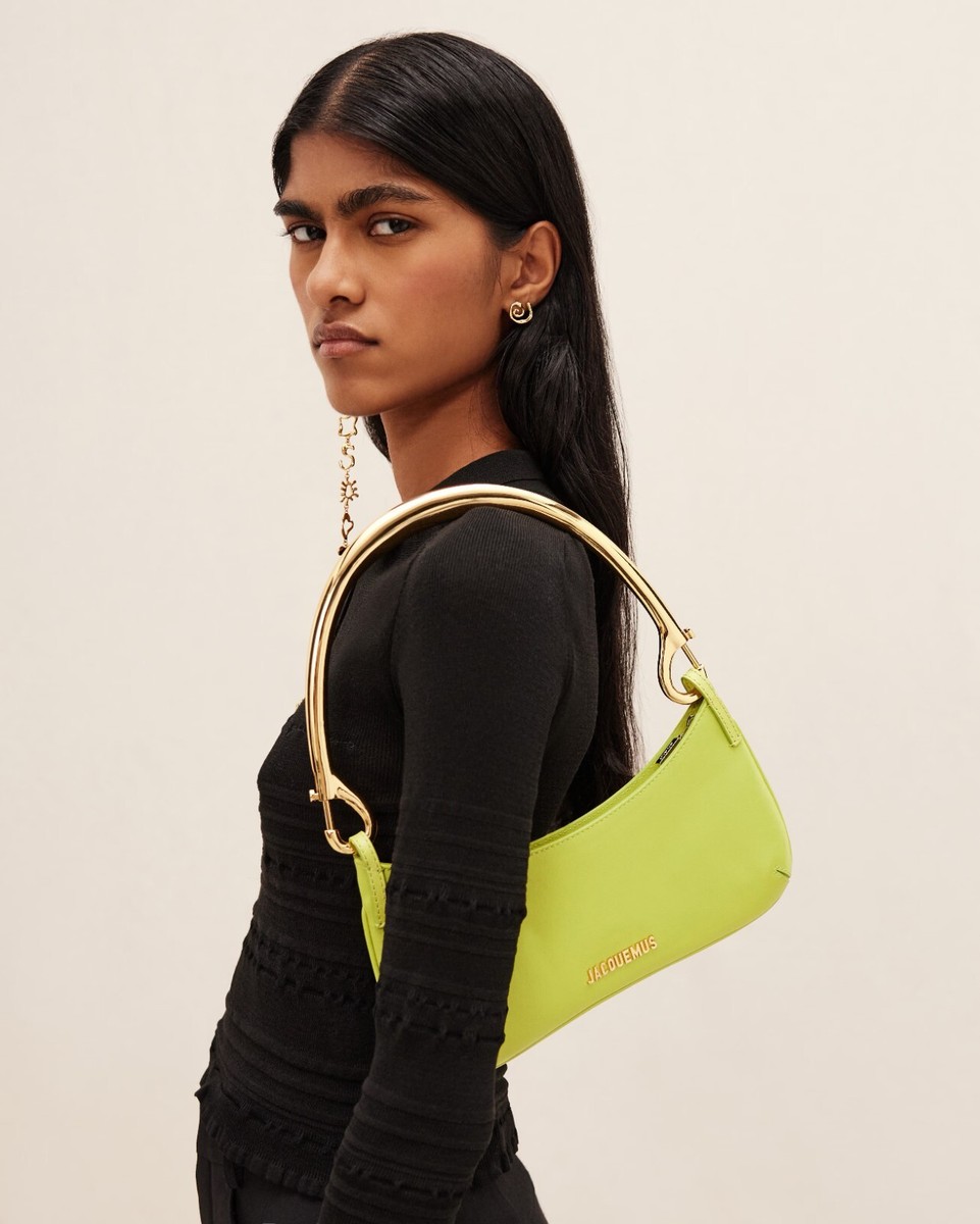 ORIGINALLY 830$ Jacquemus Le Bisou Mousqueton Green Leather Bag