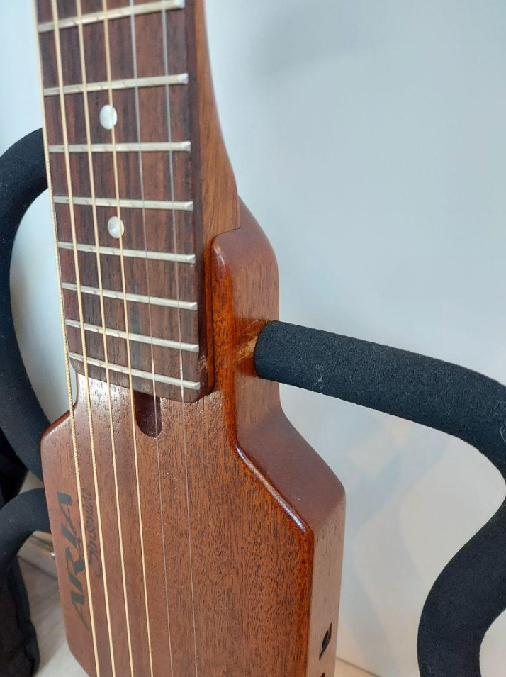 Aria AS-101S Sinsonido Steel String Silent Travel Guitar Very Good