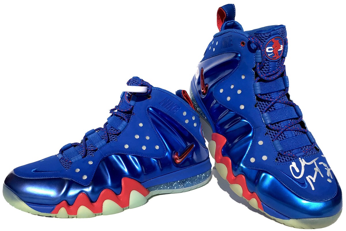 CHARLES BARKLEY SIGNED NEW 76ERS NIKE POSITE MAX BASKETBALL SHOES