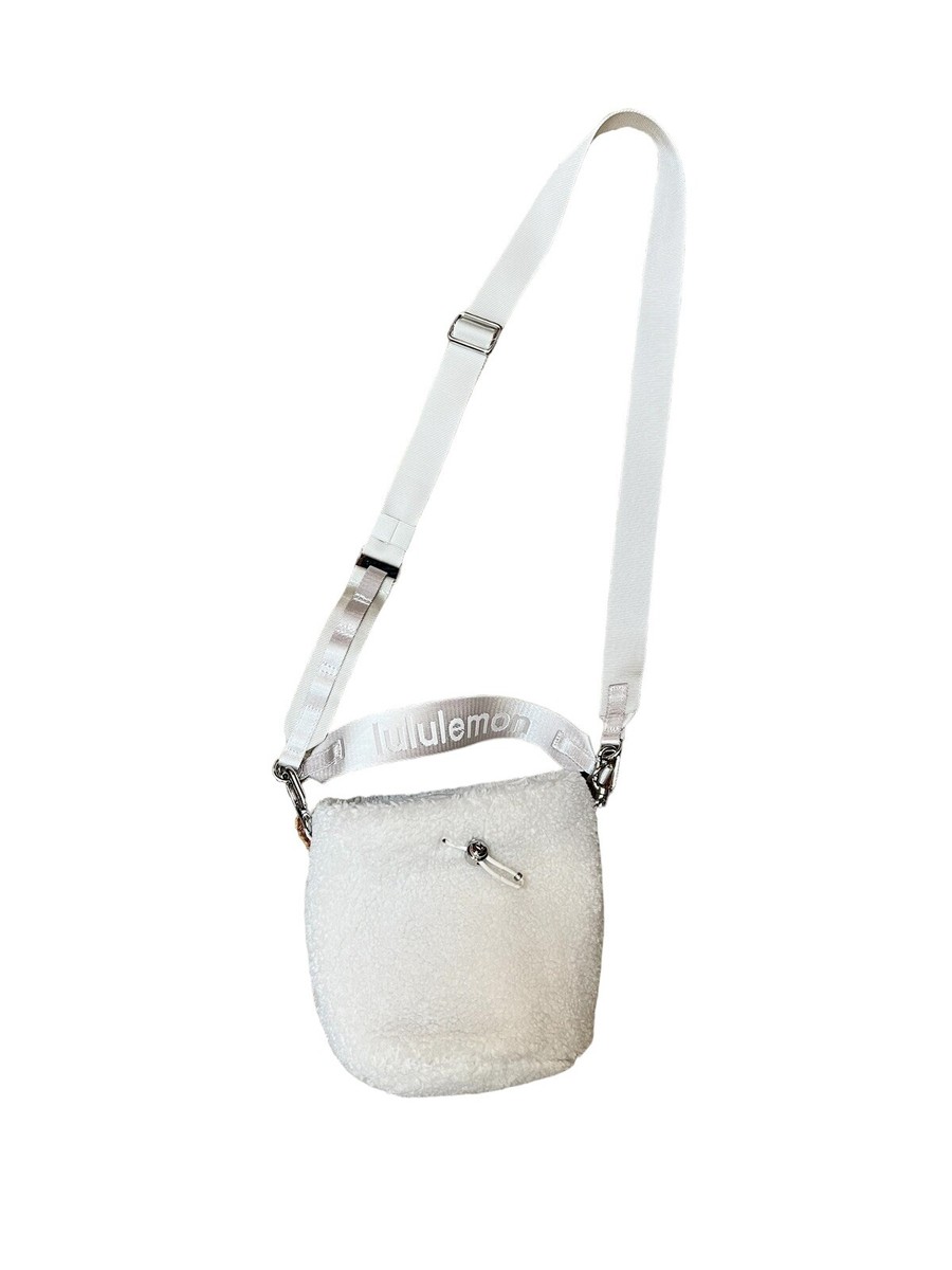 New LULULEMON Fleece Sherpa Crossbody Bucket Bag White Opal | eBay