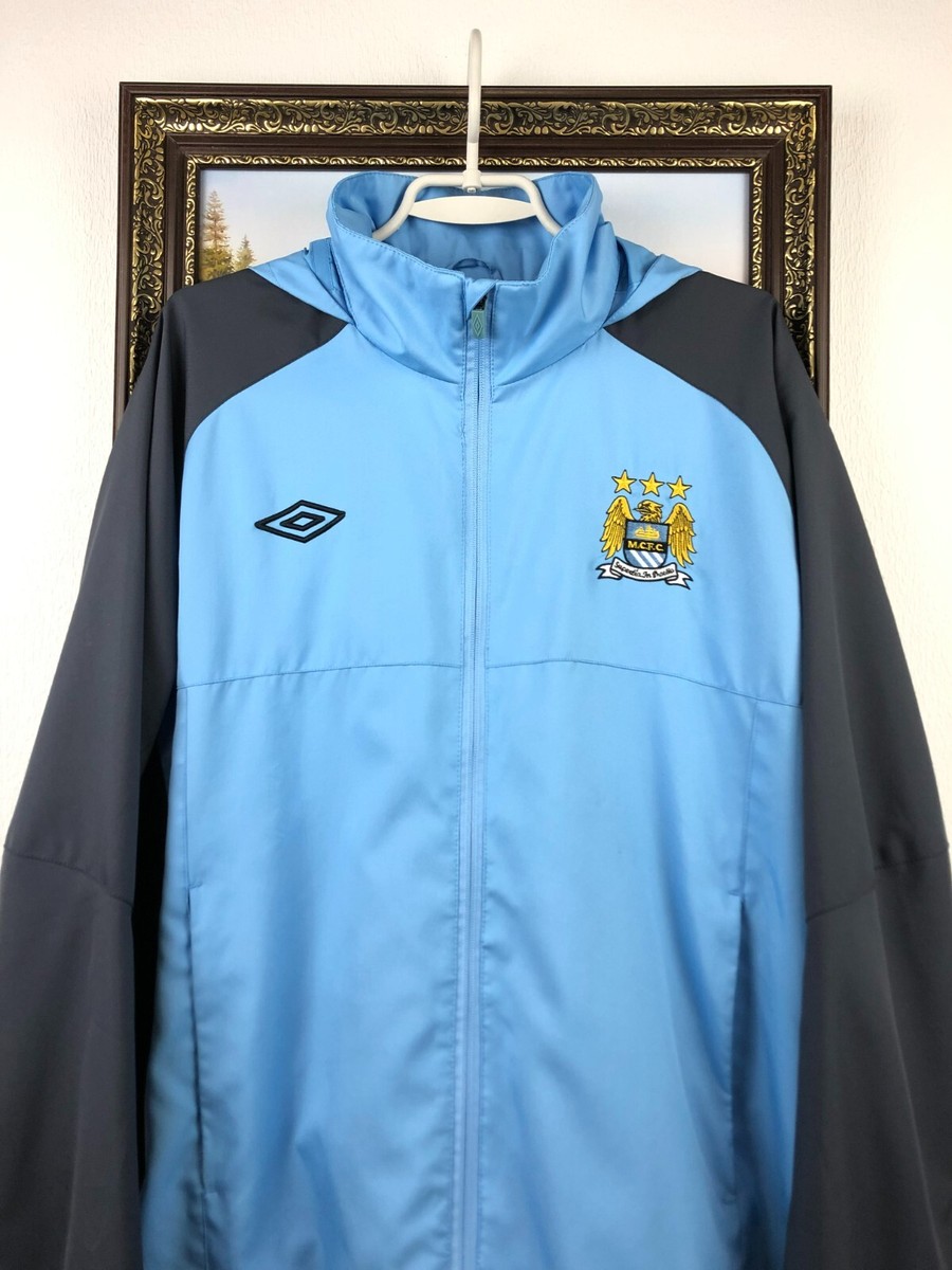Vintage Manchester City Football Jacket Soccer Windbreaker Rare