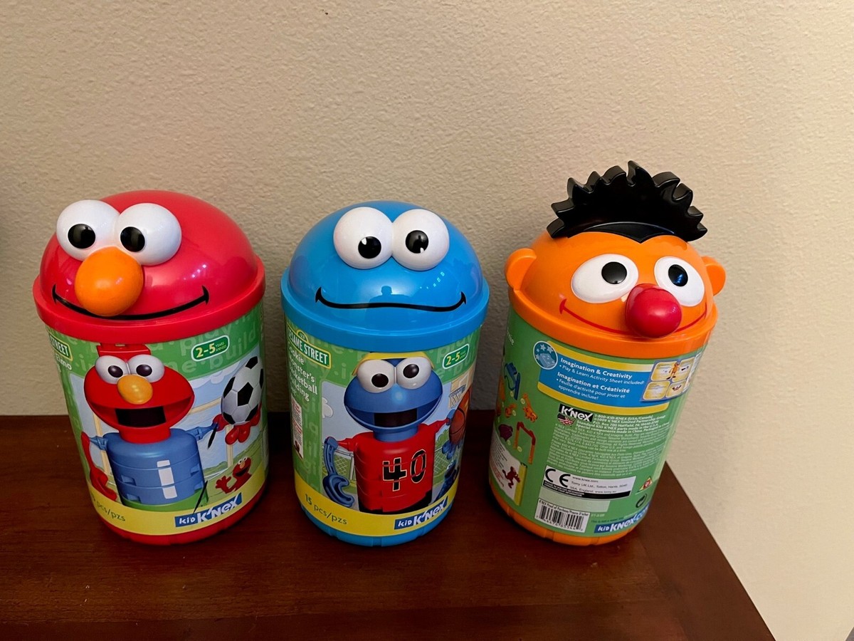 Kid K'nex SESAME STREET Elmo, Ernie & Cookie Monster Building Sets
