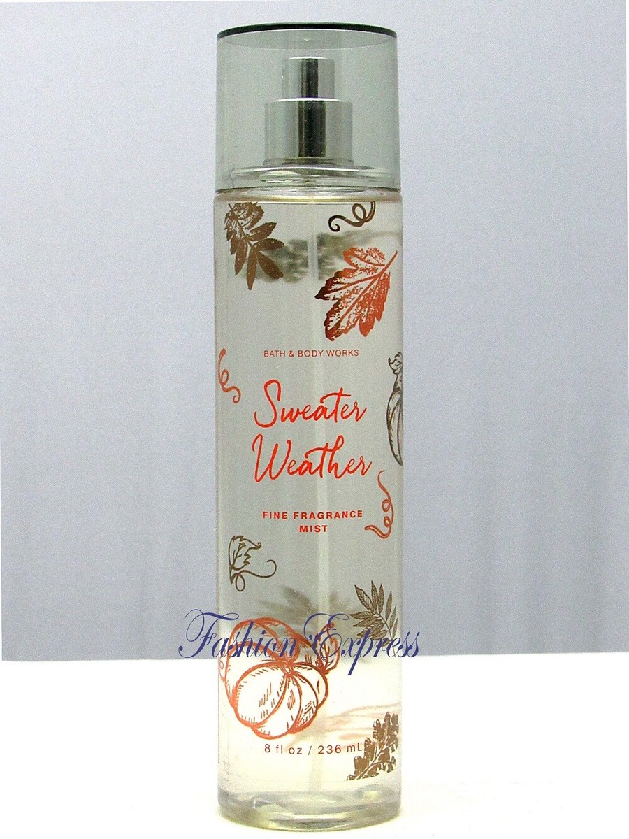 BATH & BODY WORKS SWEATER WEATHER FRAGRANCE BODY MIST SPRAY 8 FL
