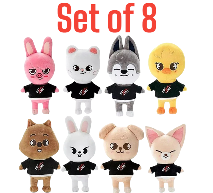8PCs Stray Kids Skzoo Plush Doll Toys Cartoon Anime FANMEETING