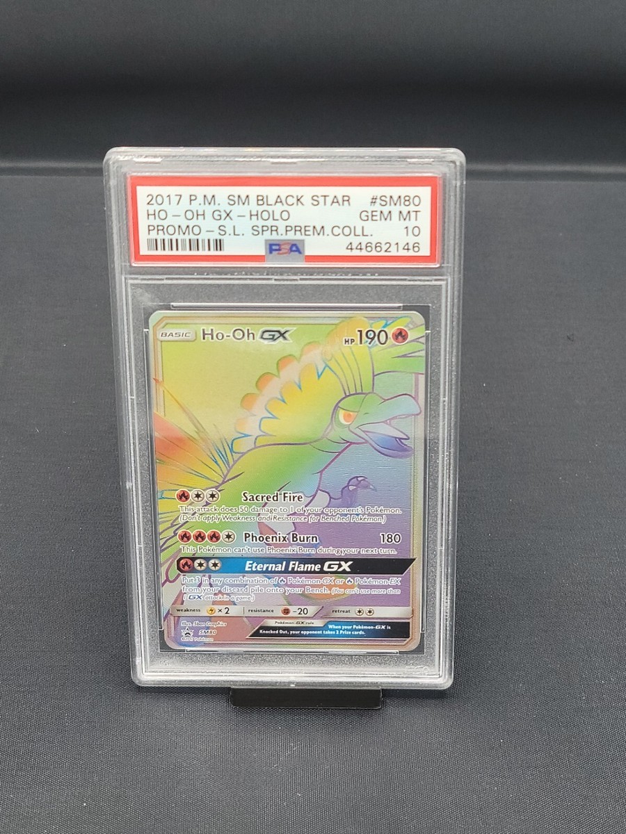 2017 Pokémon PSA 10 Gem Mint Ho-Oh GX Rainbow Rare SM80 | eBay