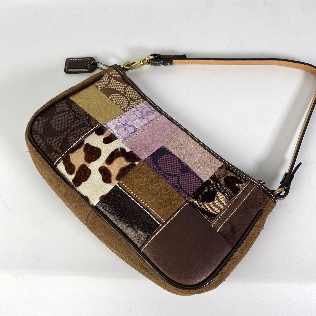 Coach Patchwork Mini Demi Pouch Handbag 7071 Used item For Woman
