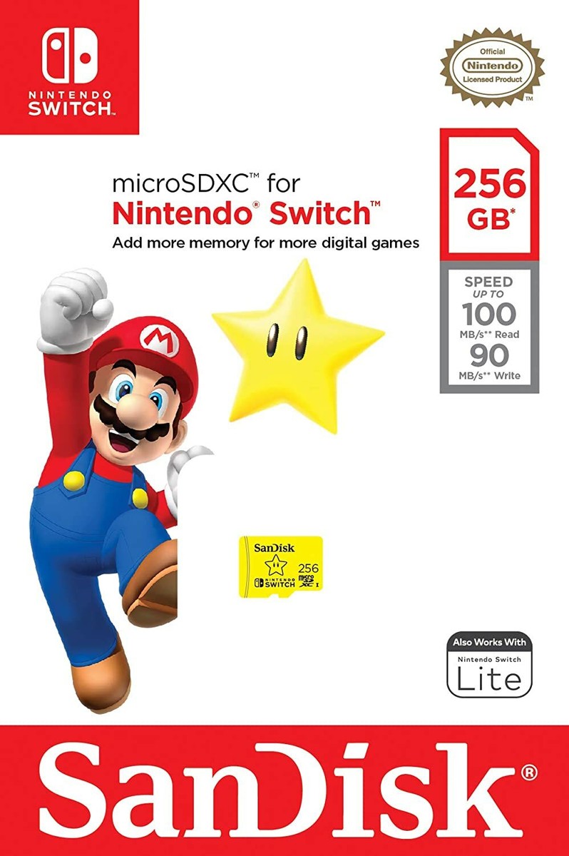 SanDisk 256GB MicroSD SDXC High Speed Memory Card for Nintendo