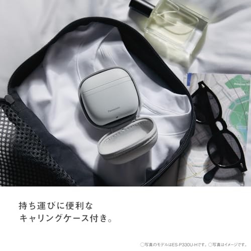 Panasonic Lamdash Palm-in Shaver Men's Lite 3-Blade Mist Gray ES