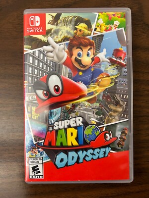 Super Mario Odyssey Nintendo Switch Game and Case - tested and