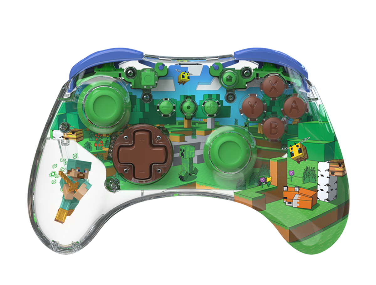 PDP REALMz™ Wireless Controller: Minecraft Forest Biome - Nintendo