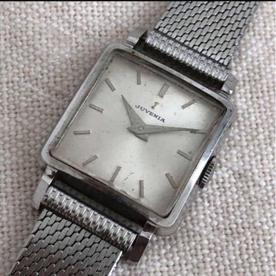 JUVENIA Women's Watch Manual Winding Analog Square 20mm Silver