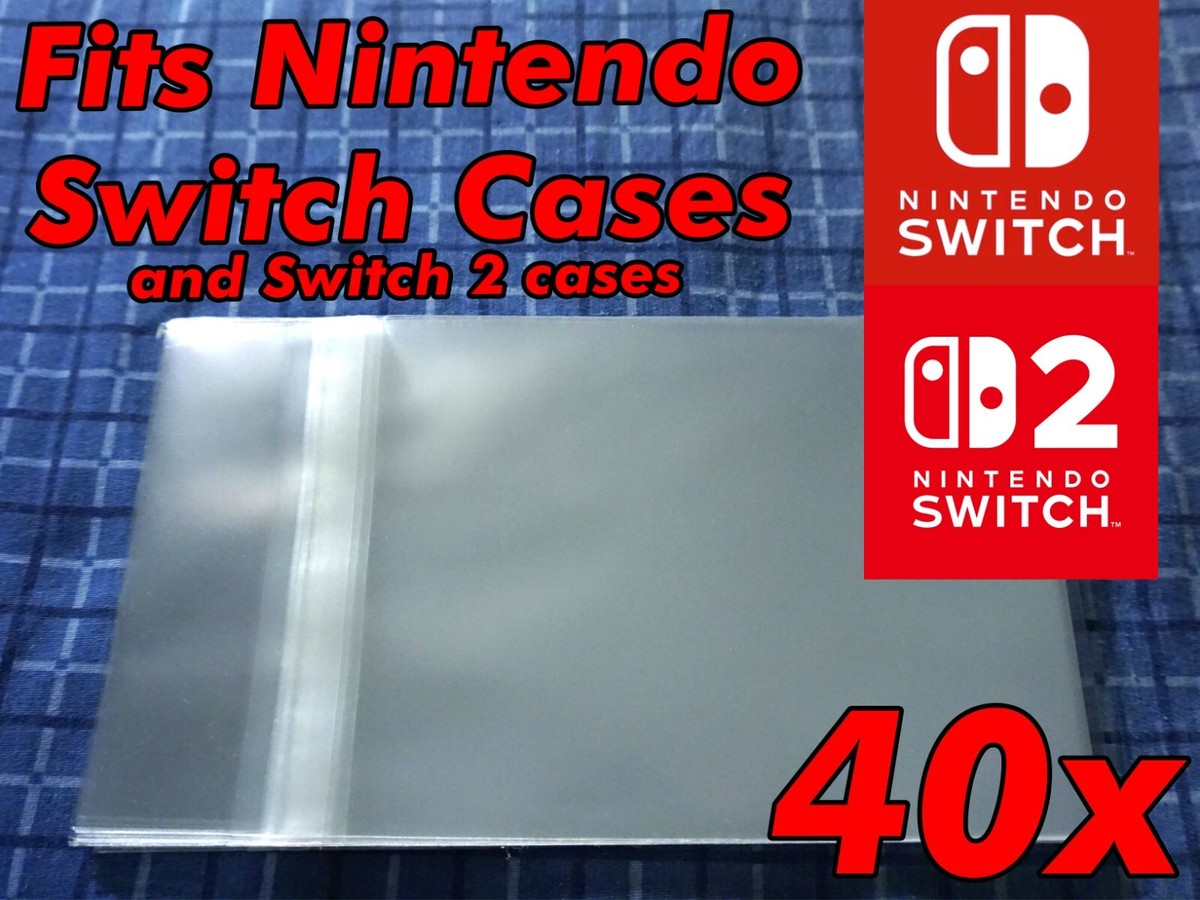 40x Nintendo Switch 1&2 Game Case Resealable Protective Sleeve
