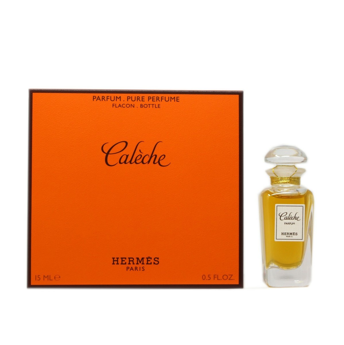 HERMES CALECHE PURE PERFUME BOTTLE 15 ML/0.5 FL.OZ. NIB