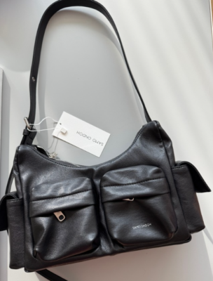 SAMO ONDOH pocket mug bag M nappa black 100% NEW Authentic