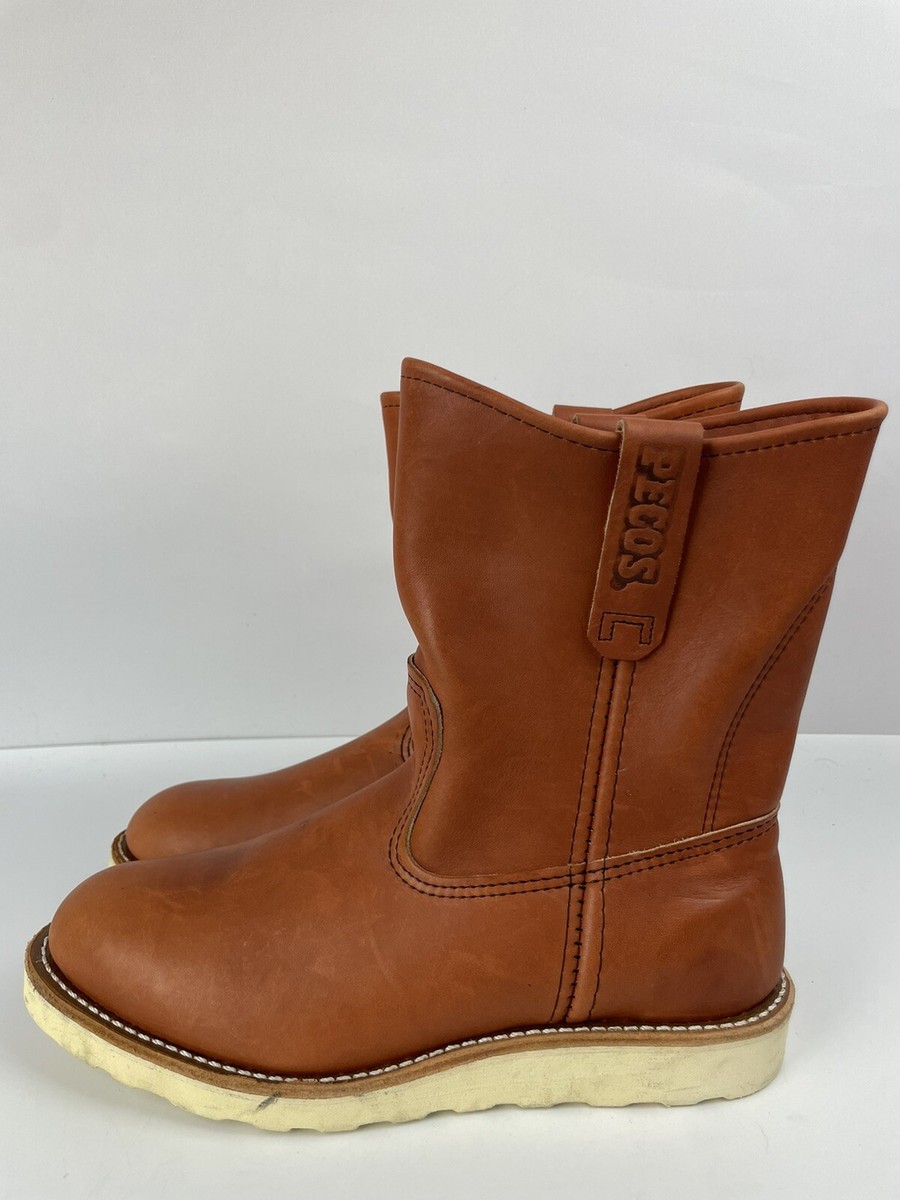Red Wing 8866 Pecos Oro Russet Brown Leather Pull On Boots Mens