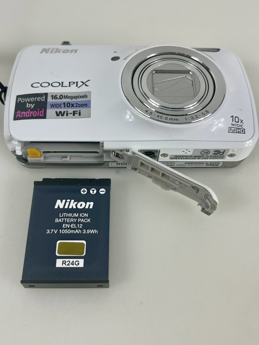 Nikon COOLPIX S800c 16.0MP Digital Camera - White for sale online