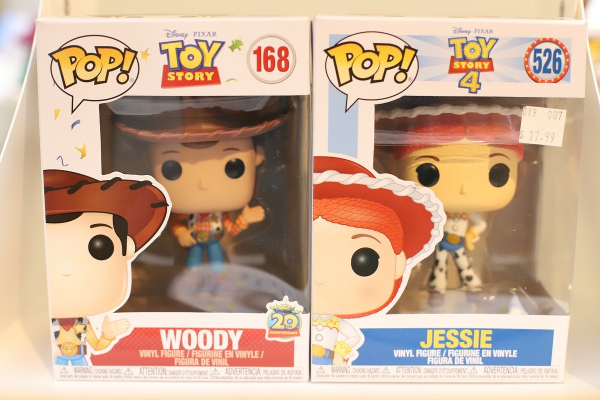 FUNKO POP Disney Toy Story Woody #168 & Toy Story 4 Jessie #526