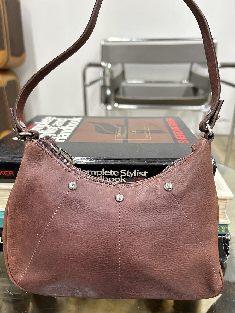 Vintage Yves Saint Laurent Rive Gauche Brown Leather Mini Mombasa