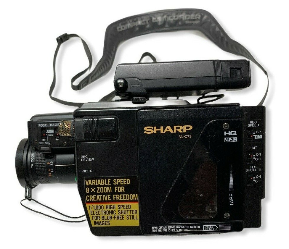 Vintage 1987 SHARP VHS-C HQ high Quality CAMCORDER VL-C73UA