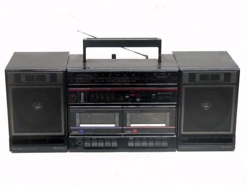 HITACHI TRK-8600RM Stereo Radio Cassette Recorder Silver Used