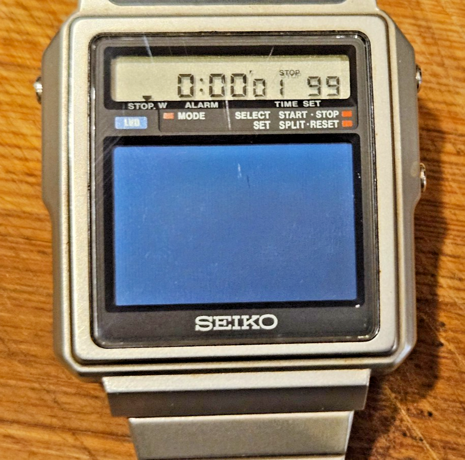 SEIKO T001-5010 DX-02 Second Edition JAMES BOND LCD TV TELEVISION