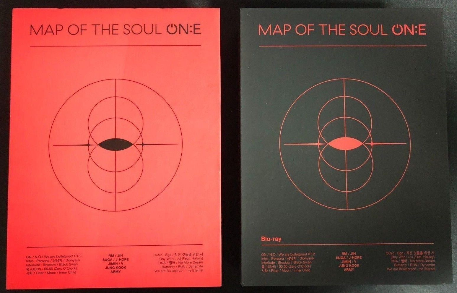 BTS MAP OF THE SOUL ON:E DVD BLURAY Full set JUNGKOOK V SUGA JIMIN