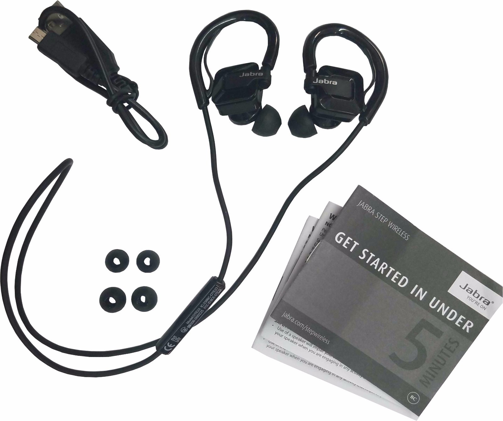 Jabra STEP Black Ear-Hook Headset Wireless Bluetooth Stereo Music