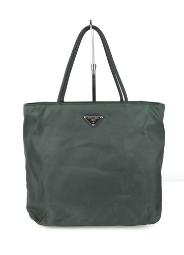 Authentic PRADA Green Nylon Tote Bag with Logo | eBay