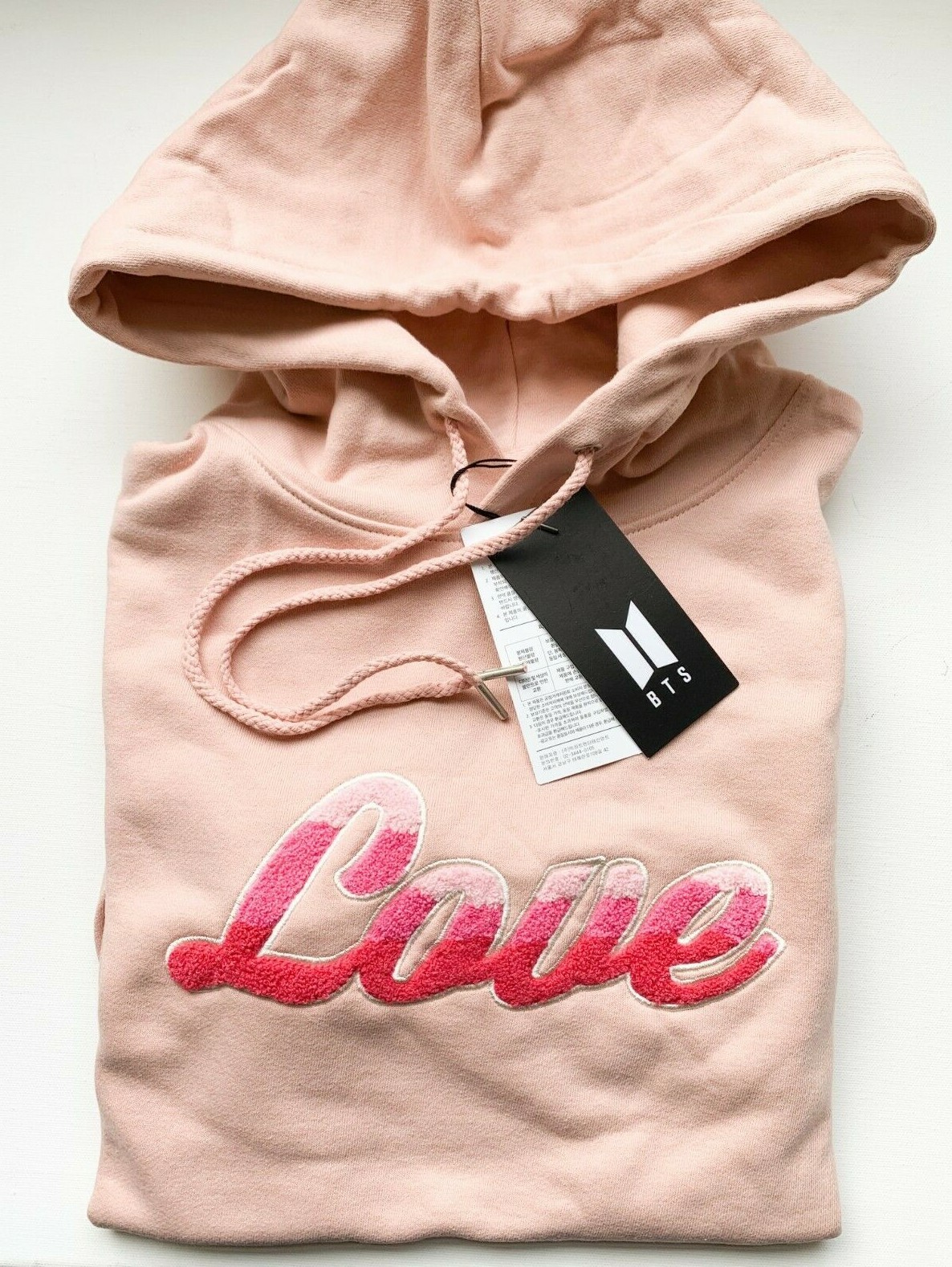 Official House of BTS Pop Up BWL RM Pink Hoodie [Boy With Luv
