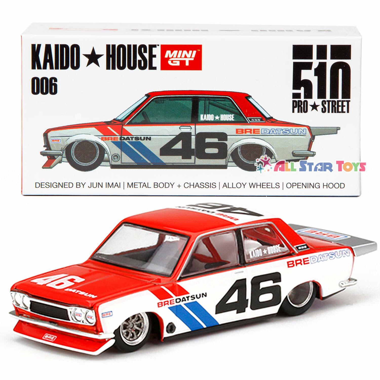 TSM Mini GT Kaido House 1:64 Datsun 510 Pro Street BRE #46 Version