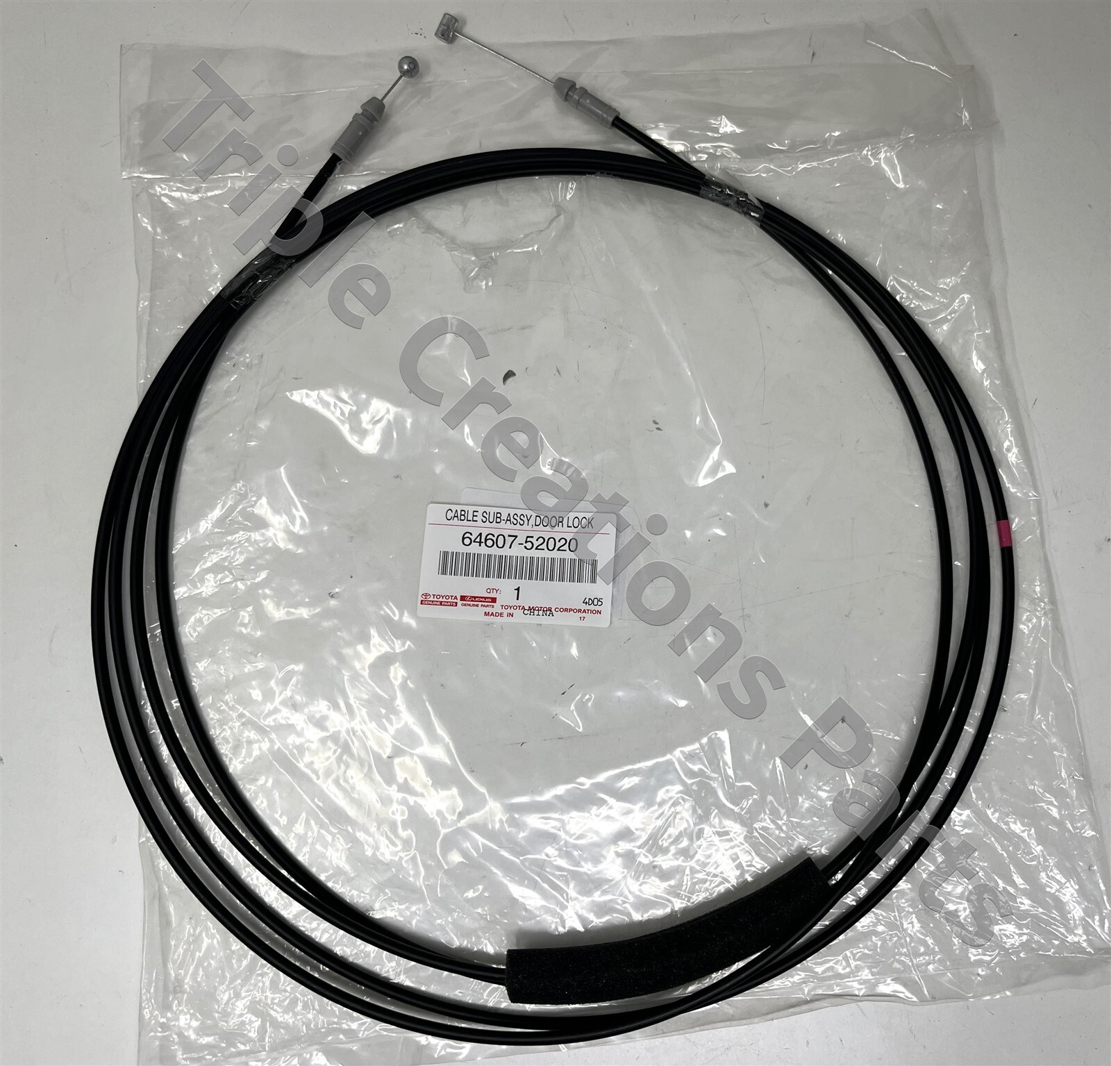 Toyota Genuine 64607-52020 Cable Sub-Assy Luggage Door Lock