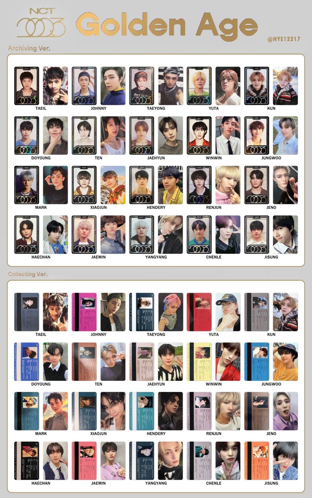 NCT 2023 GOLDEN AGE PHOTOBOOK VER OFFICIAL PHOTOCARD | eBay