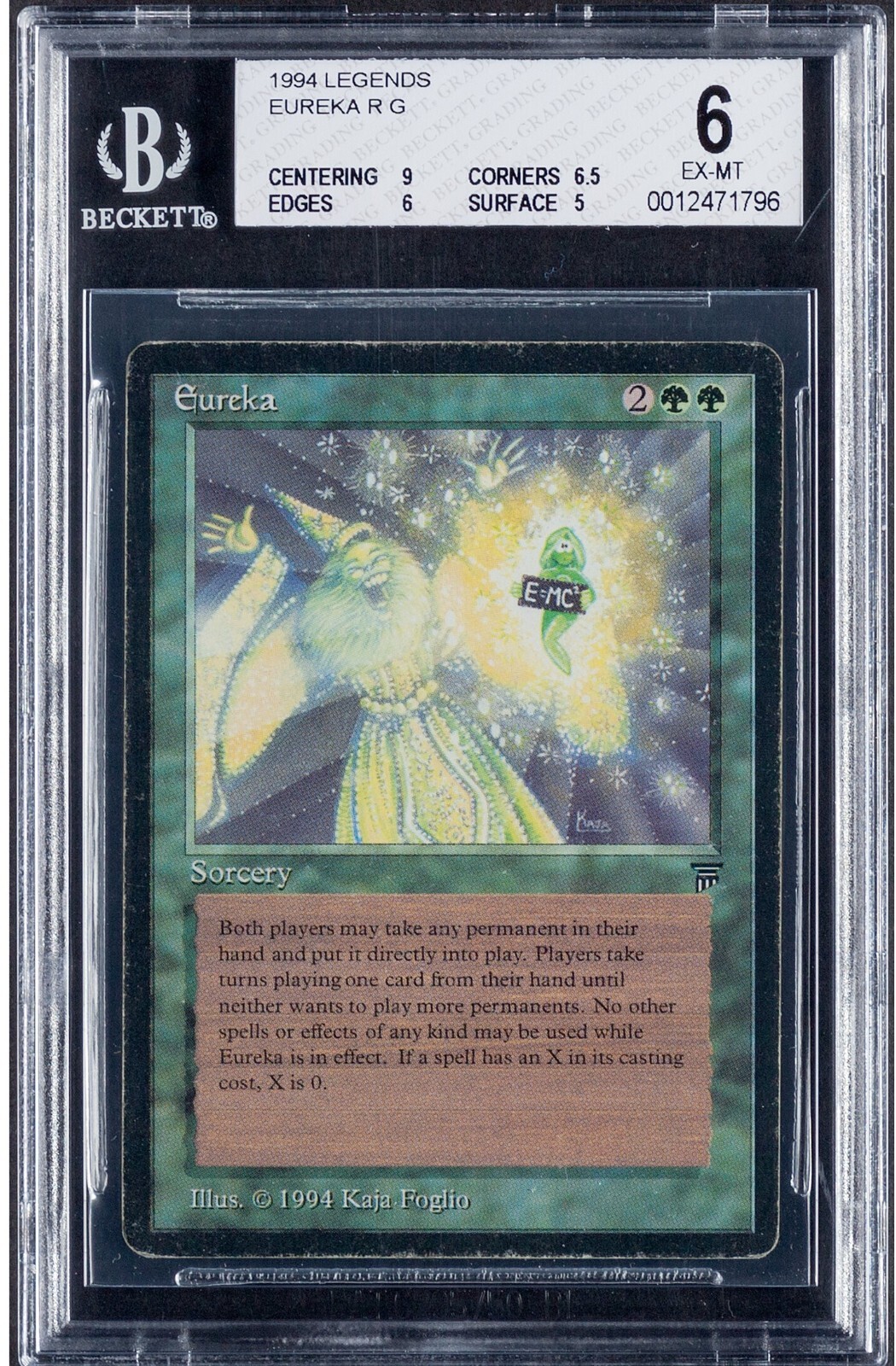 Magic MTG Eureka English Legends Reserved List Graded BGS 6