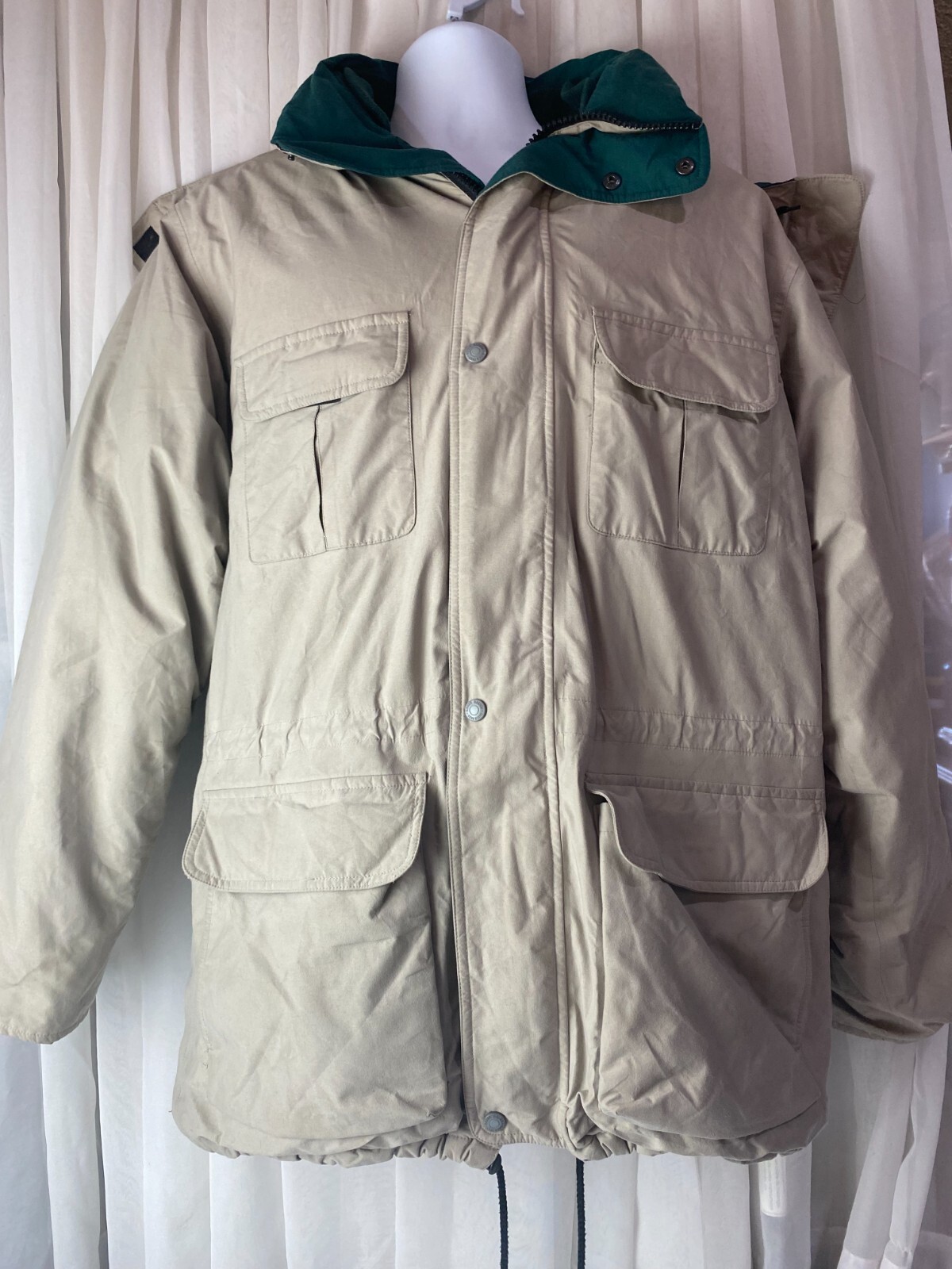 Vtg Eddie Bauer Mens L Tall Goose Down Jacket Coat Gore Tex Zip