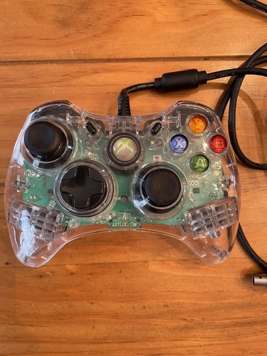 Xbox 360 Wired Clear Afterglow Controller Model PL-3602 | eBay