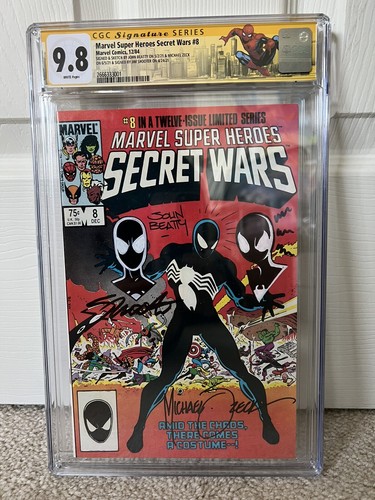 Secret Wars # 8 CGC 9.8 Signed & Sketched by Beatty, Zeck