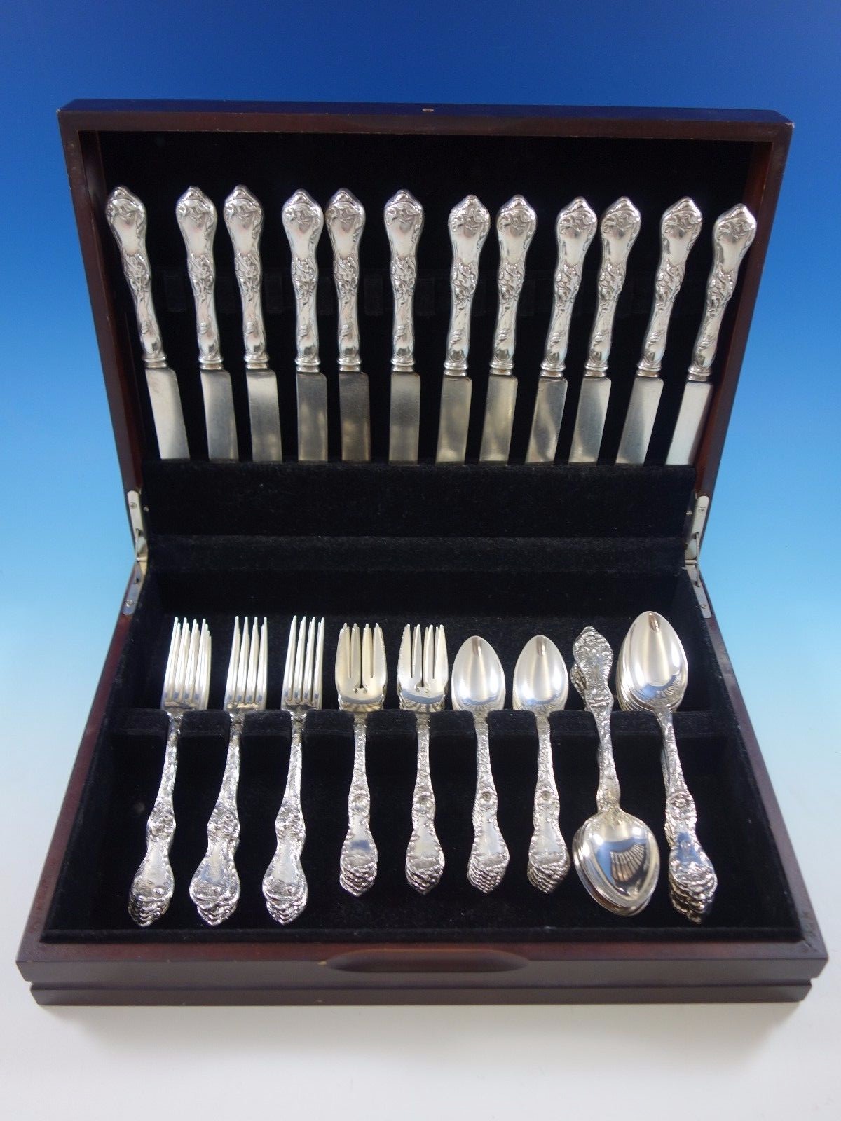 Les Cinq Fleurs by Reed and Barton Sterling Silver Flatware Set