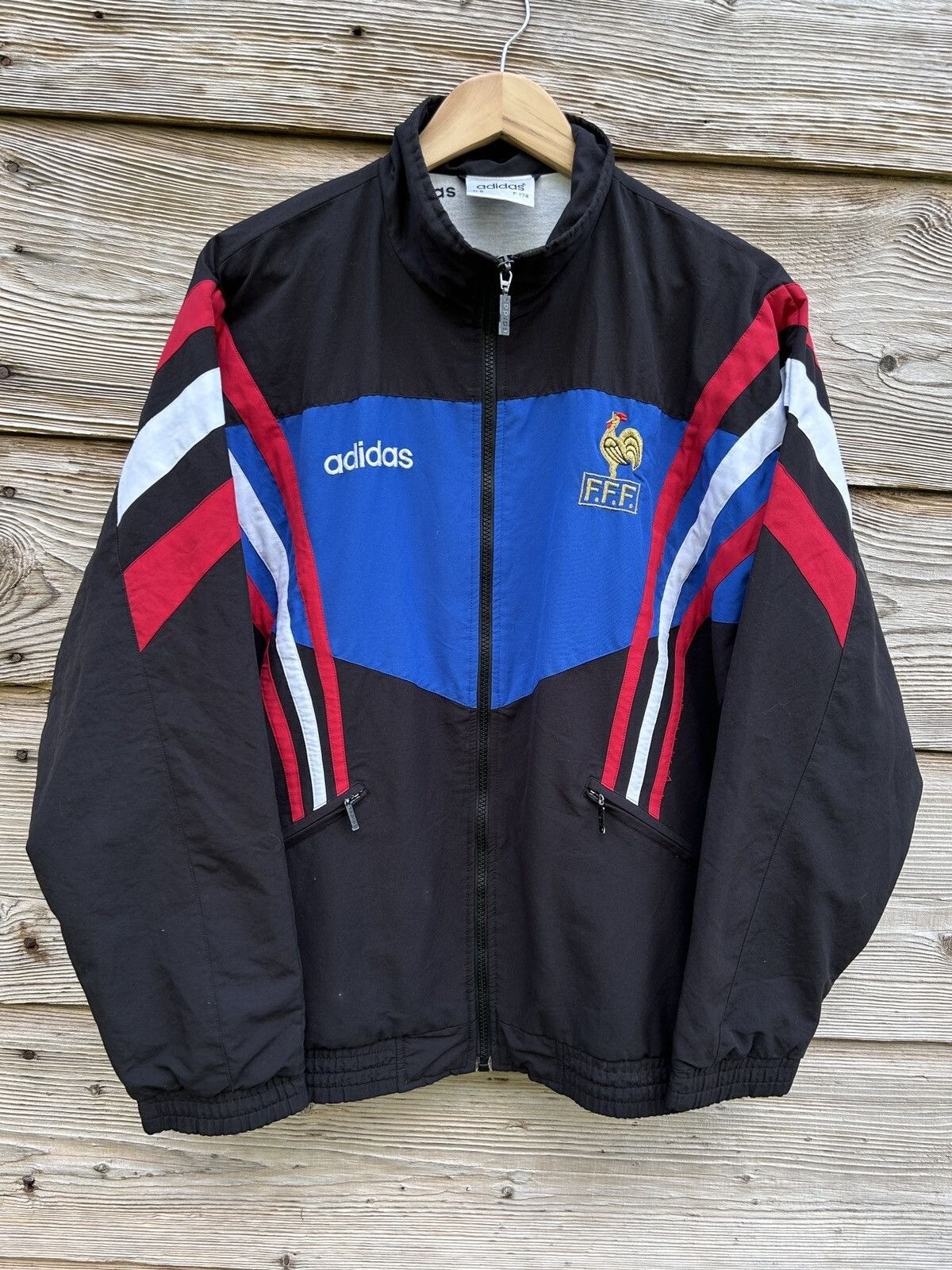90s Vintage Adidas France FFF 1996 World Cup Light Jacket Size M