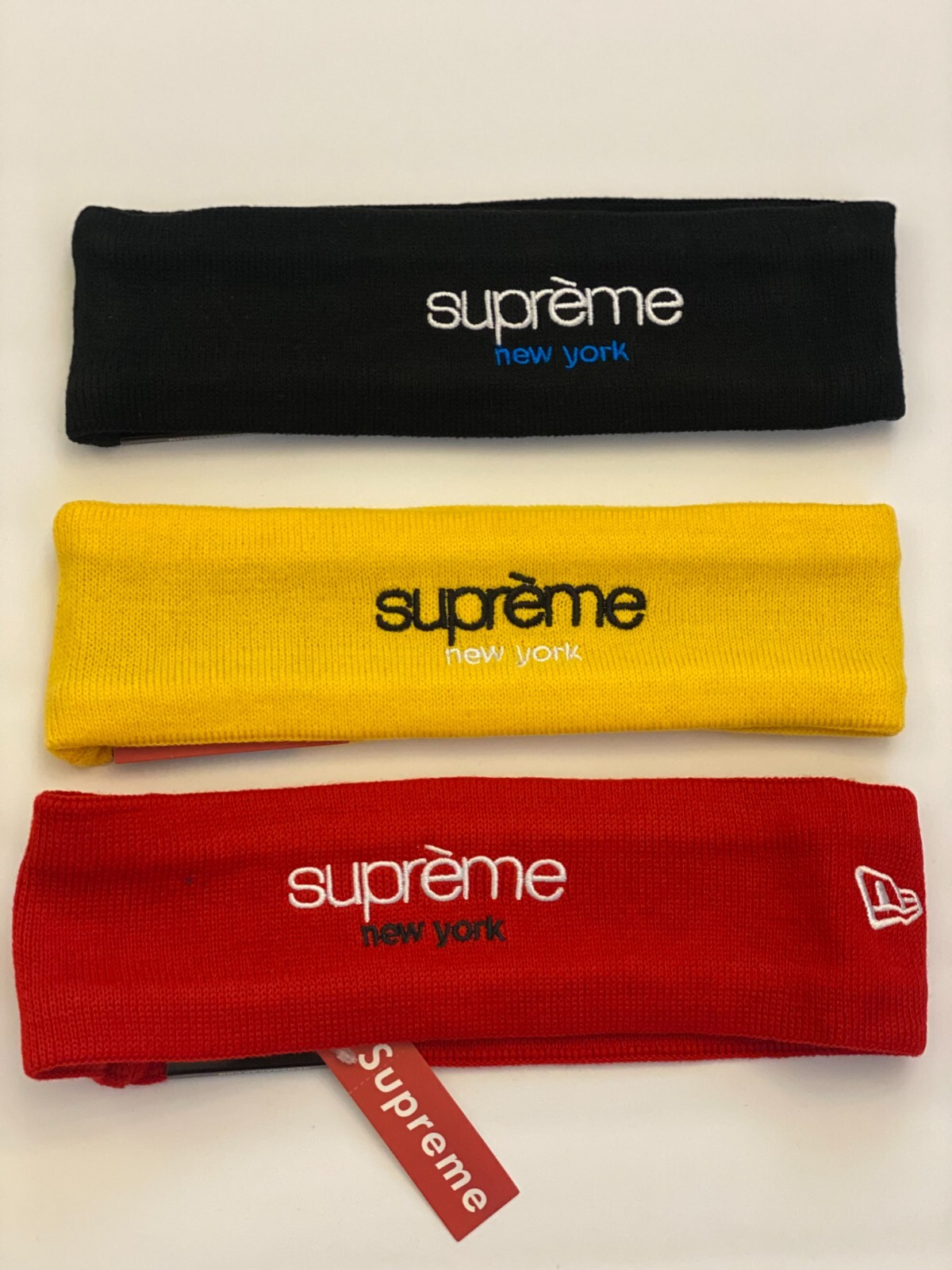 Supreme New Era New York Red Headband Brand New | eBay