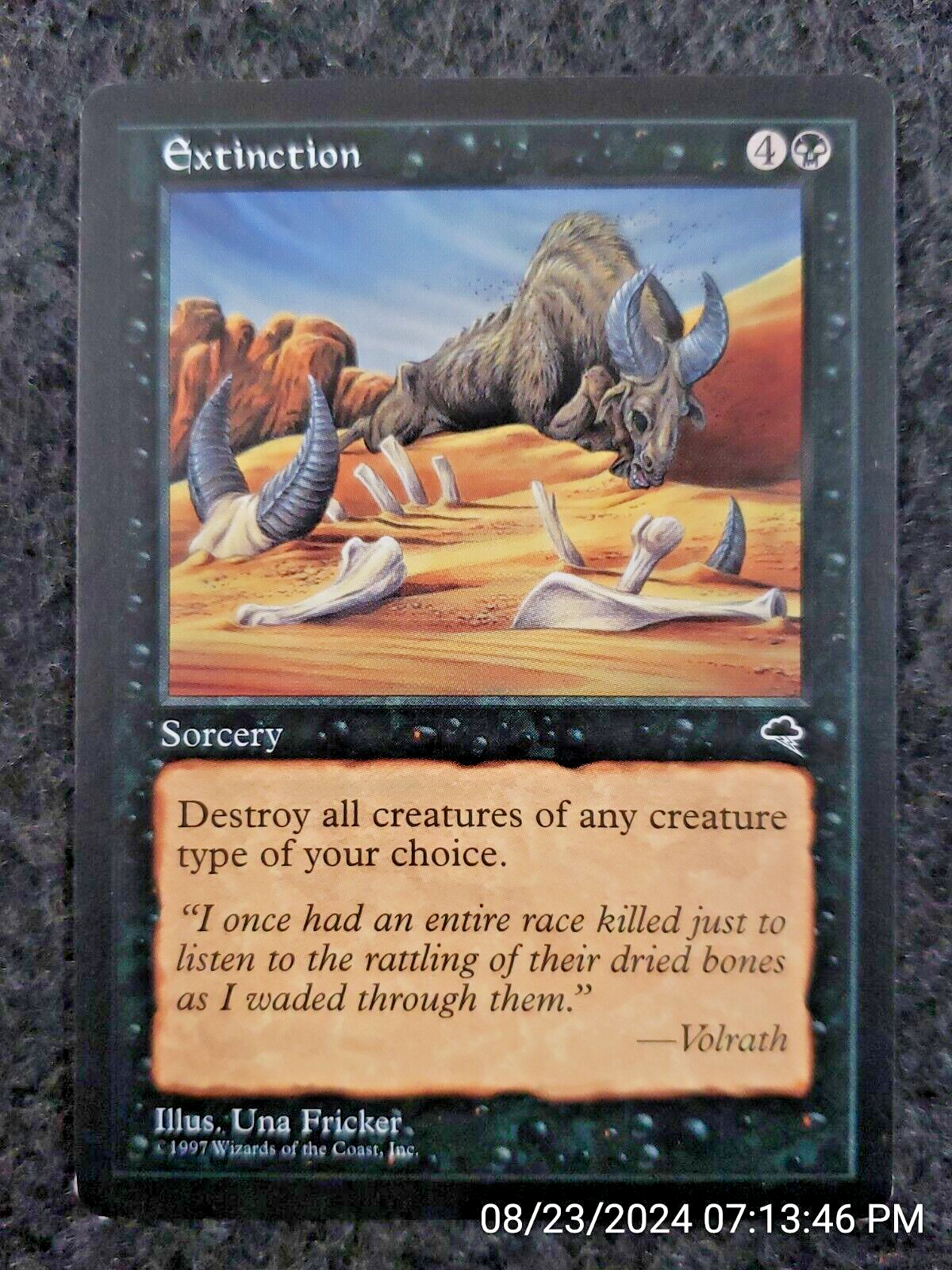 Extinction Tempest NM Black Rare MAGIC THE GATHERING MTG CARD