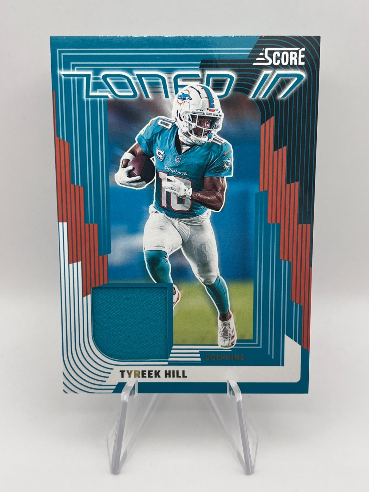 Tyreek Hill - 2025 Score Zoned In Jersey #ZON-THL Dolphins Patch