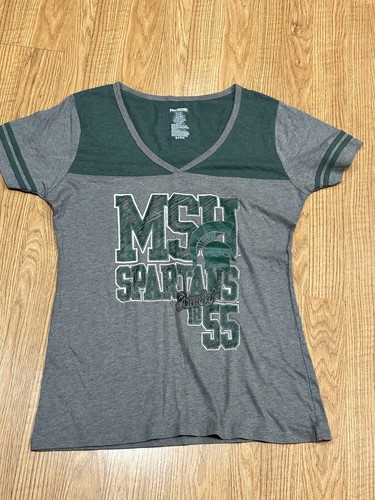 MSU Spartans Michigan State Womens XL Pro Edge Ringer Short Sleeve
