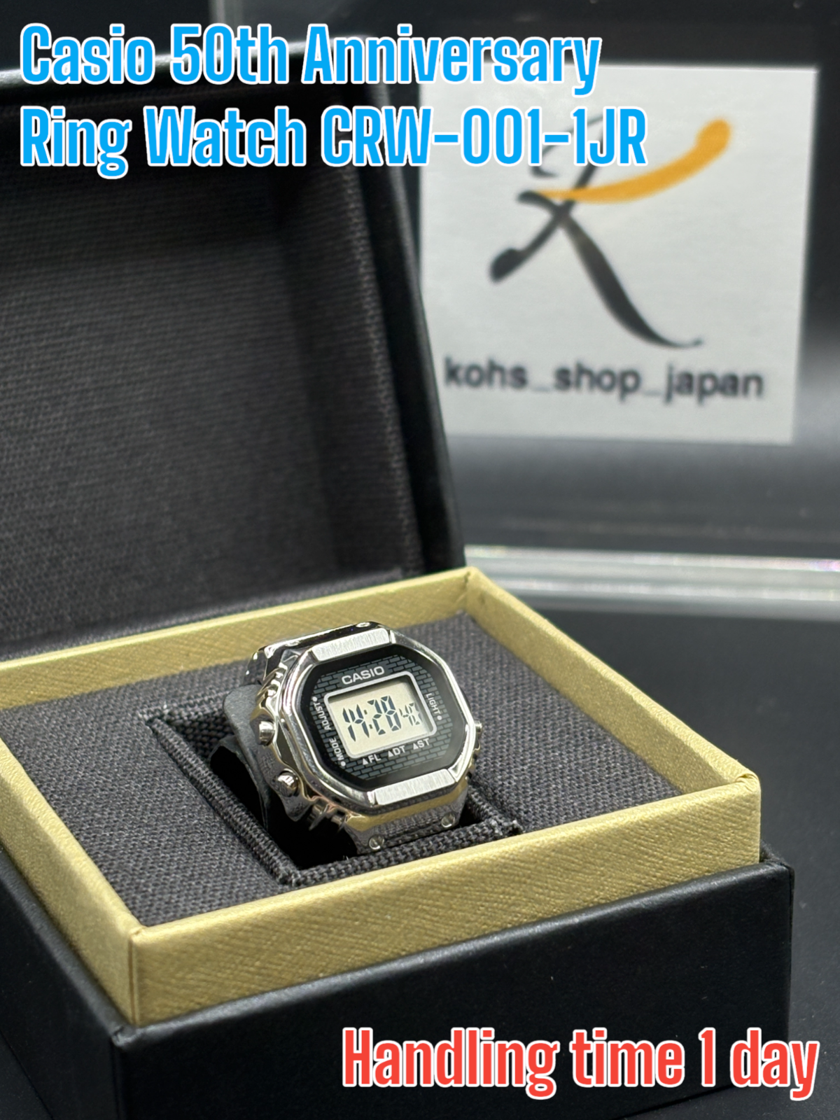 Casio CRW-001-1JR 50th Anniversary Ring Watch NEW Handling time 1