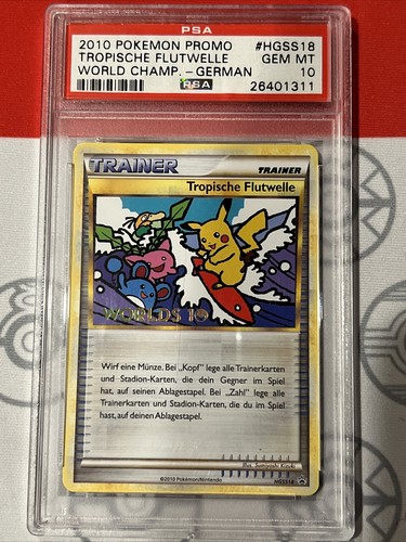PSA 10 GERMAN 2010 Worlds Tropical Tidal Wave Black Star Pokemon