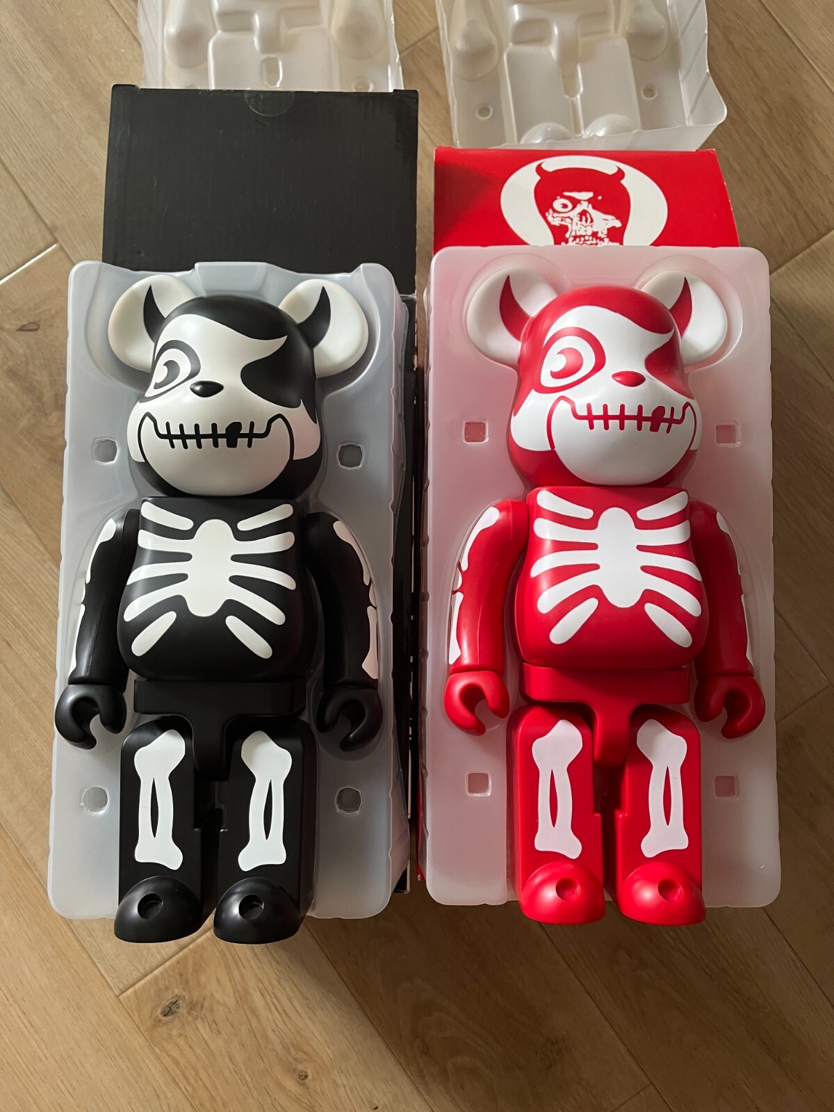 Bearbrick Be@rbrick 400% Medicom Toy Balzac Black Red | eBay